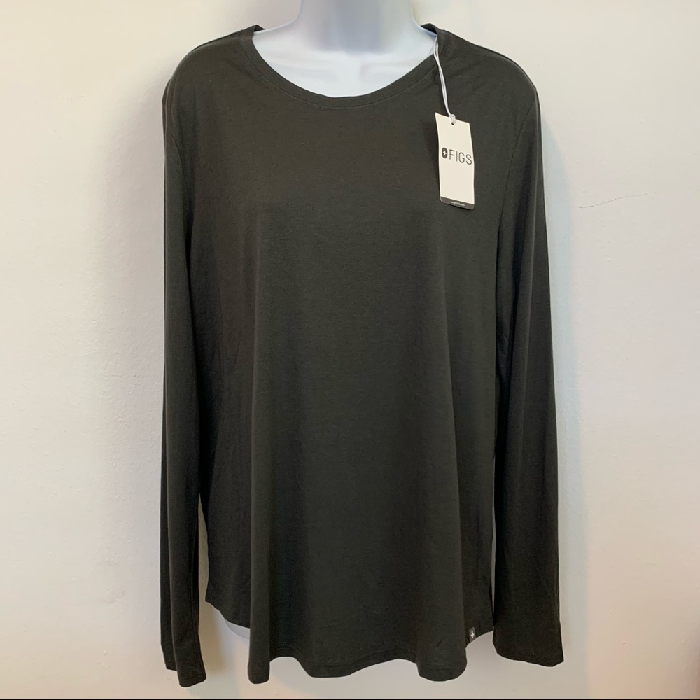 Figs Crew Neck Underscrub Long Sleeve Shirt